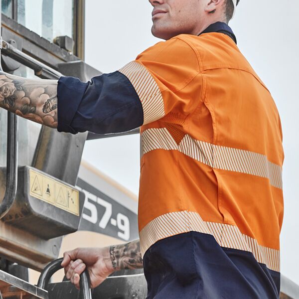 Biz Collection ZW229 Men's Rugged Cooling Hi Vis Segmented Tape Long Sleeve Shirt ZW229 Rugged Cooling Hi Vis Segmented Tape L/S ZW229 Men's Rugged Cooling Hi Vis Segmented Tape Long Sleeve Shirt Thumbnail
